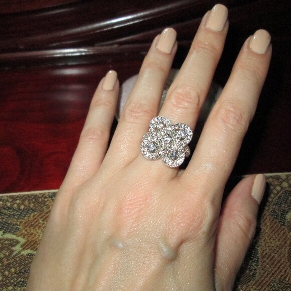 Cubic Zirconia Pavé Knot Cocktail Ring NWOT - Picture 10 of 10